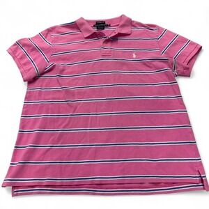 Ralph Lauren Sport Pink Stripe Polo Shirt XL